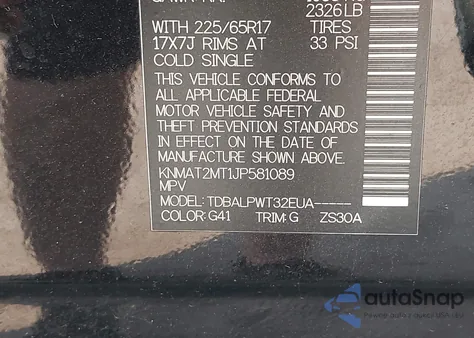 2018 Nissan Rogue S из США, поврежденный, VIN KNMAT2MT1JP581089